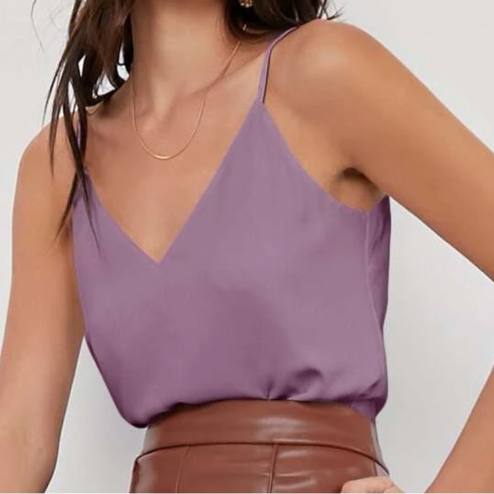 Minimalist Dressy Tank Top V-neck Cami - Picture 8 of 16